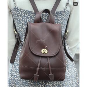 Coach Vintage Brown Leather Daypack Backpack 9960